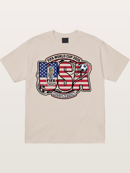 USA 2026 World Cup Typography Cotton T-shirt