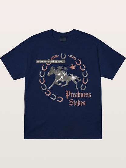 Preakness Stakes Horseshoe Art Gildan T-shirt