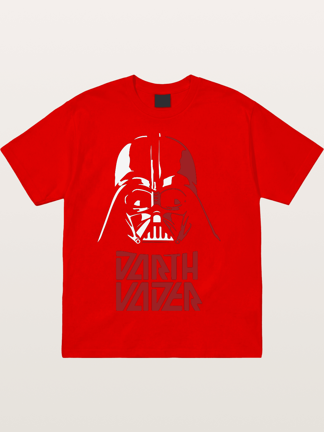 Darth Vader Red White Helmet Cotton T-shirt