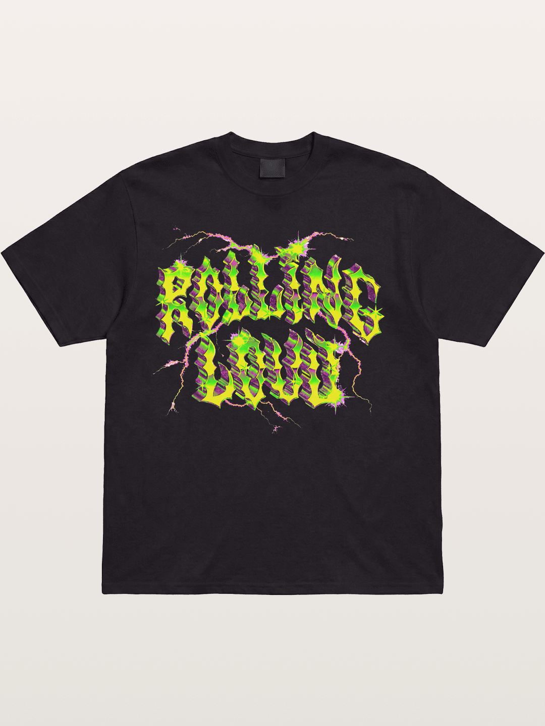 Rolling Loud Neon Lightning Art Cotton T-shirt