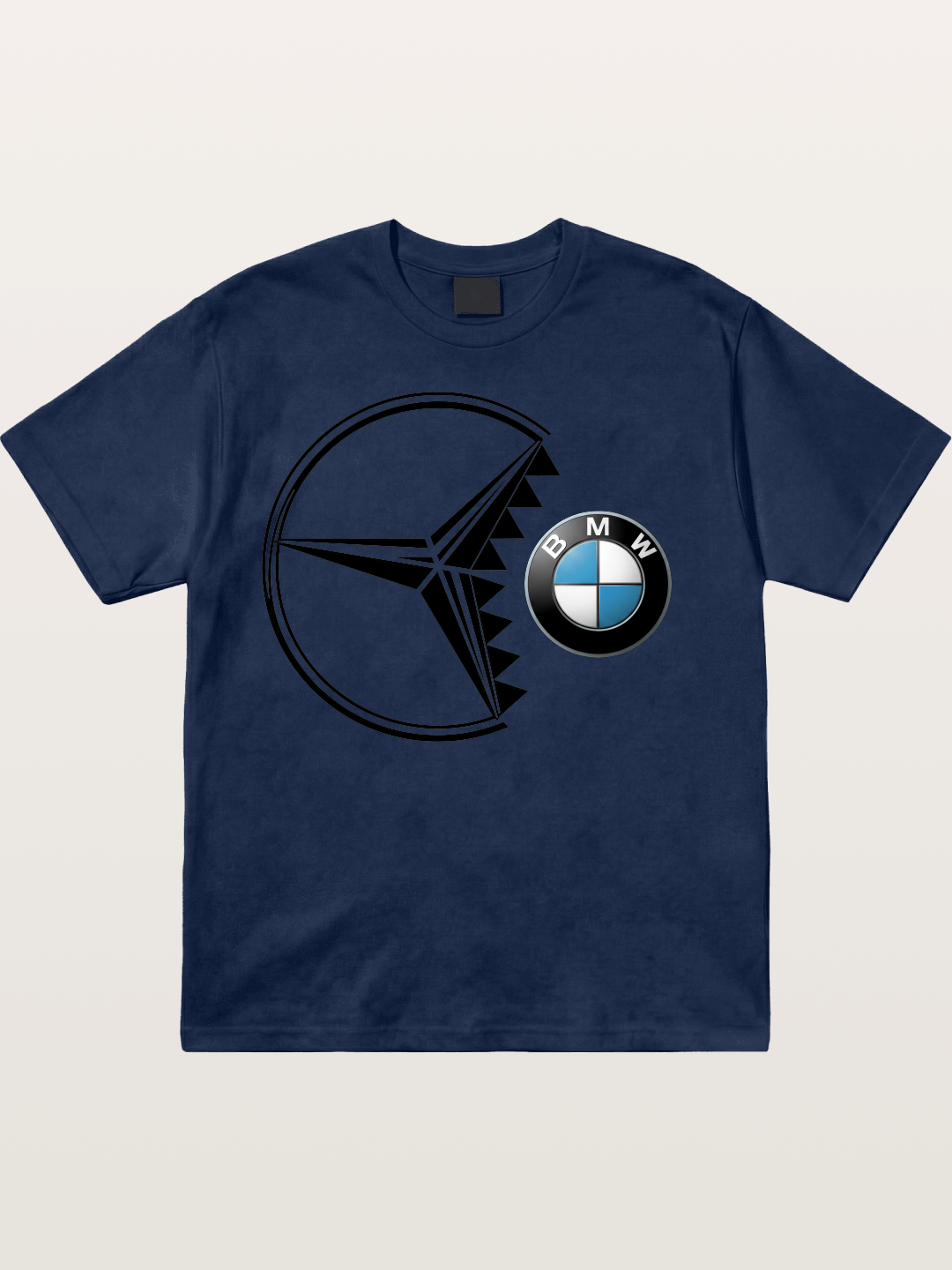 Mercedes vs BMW Logo Art Cotton T-shirt