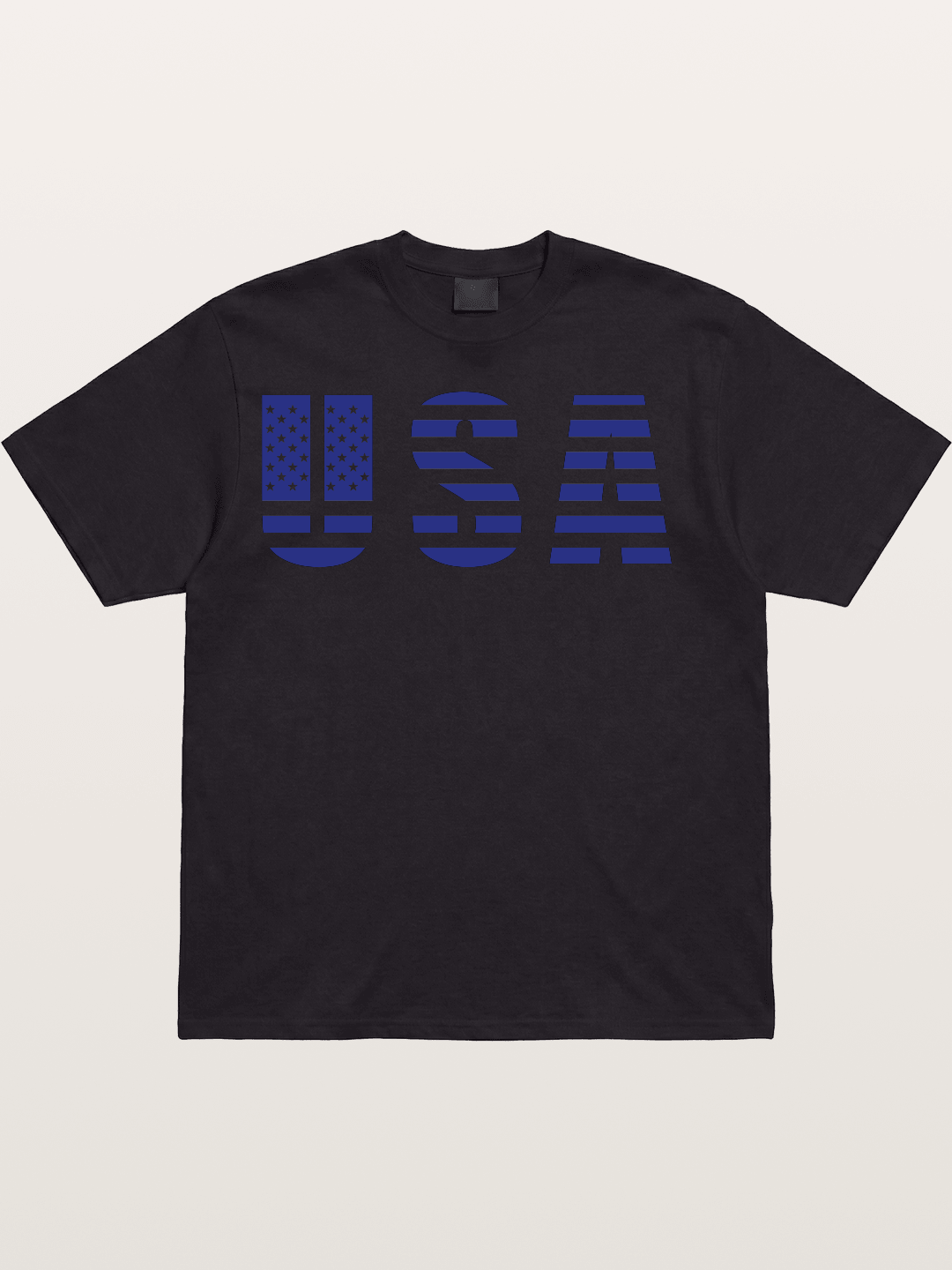 Blue Tone USA American Flag Cotton T-shirt