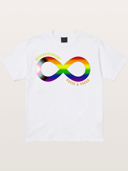 Neurodivergent Queer Infinity Symbol Cotton T-shirt
