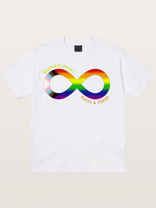 Neurodivergent Queer Infinity Symbol Cotton T-shirt