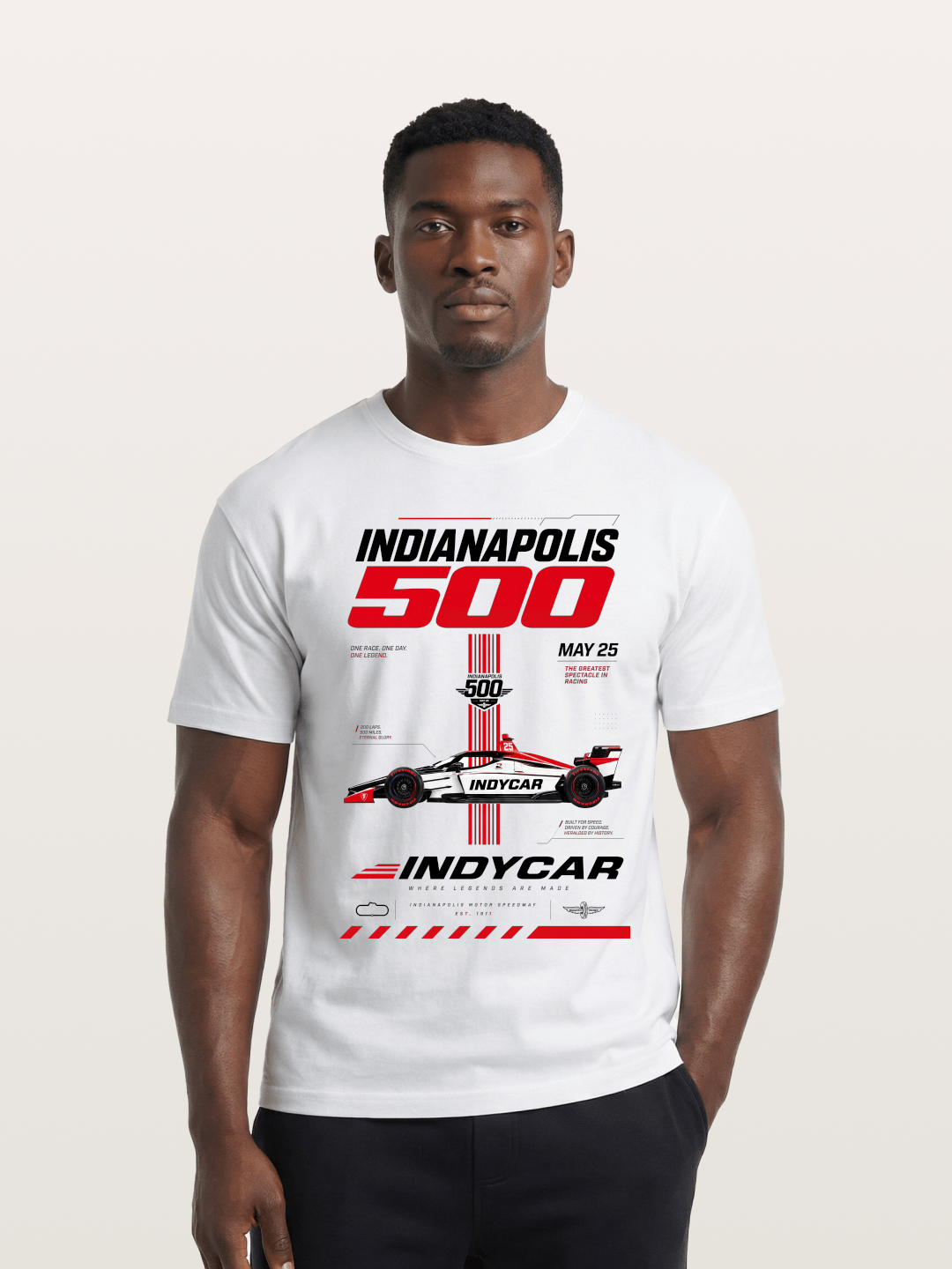 IndyCar Indianapolis 500 Poster Cotton T-shirt
