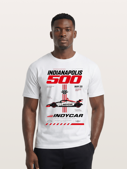 IndyCar Indianapolis 500 Poster Cotton T-shirt