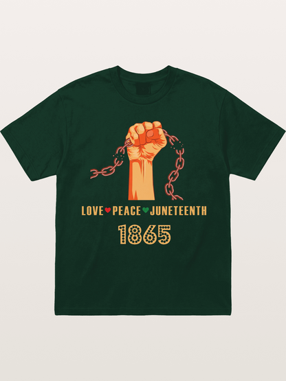 Juneteenth Love Peace Fist Gildan T-shirt