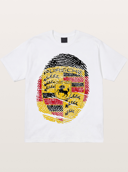 Porsche Crest Fingerprint Cotton T-shirt