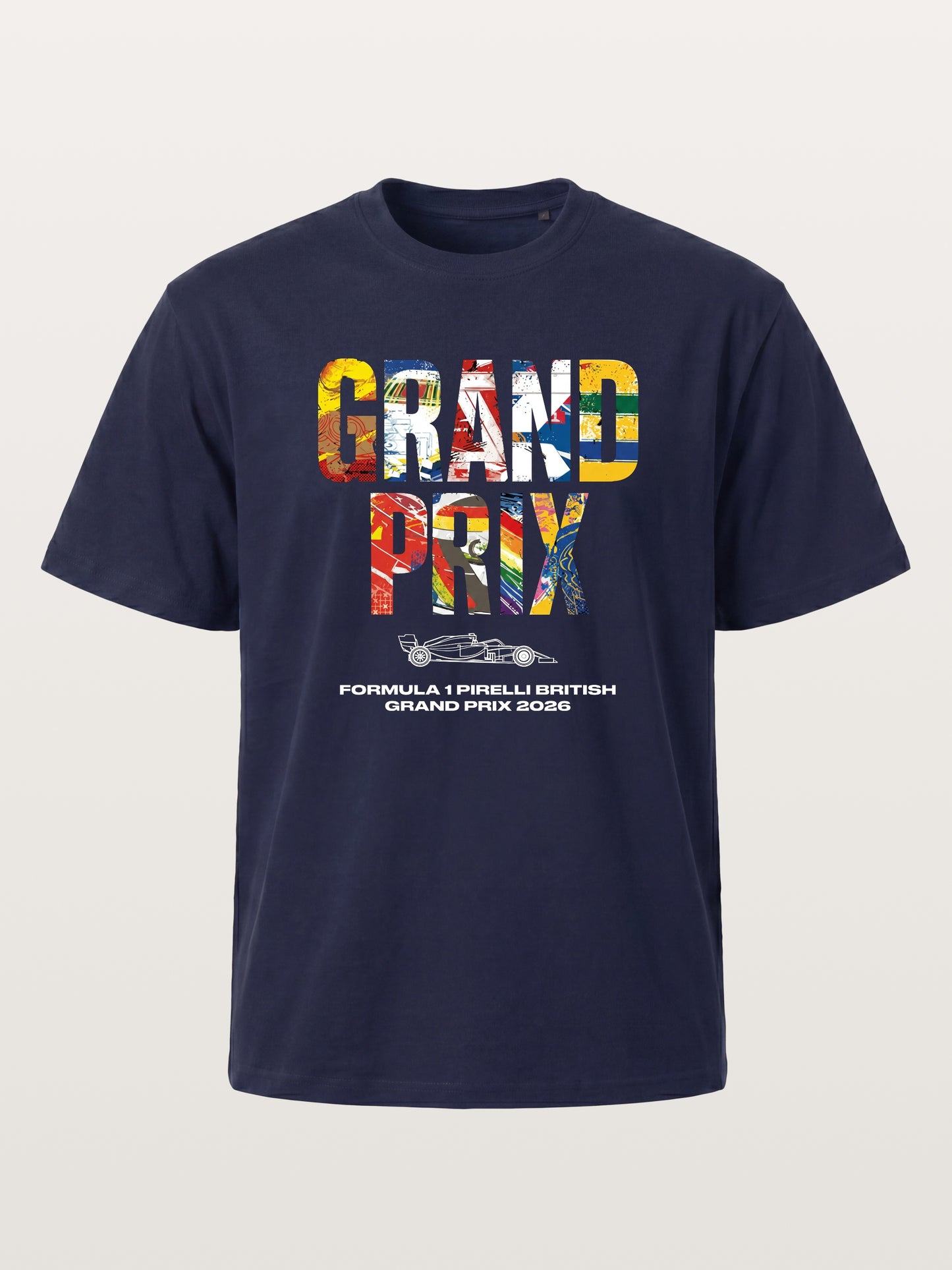 2026 British Grand Prix Multi-Flag Typography Gildan T-shirt