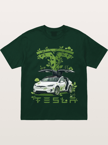 Tesla Eco-Friendly Art Print Gildan T-shirt
