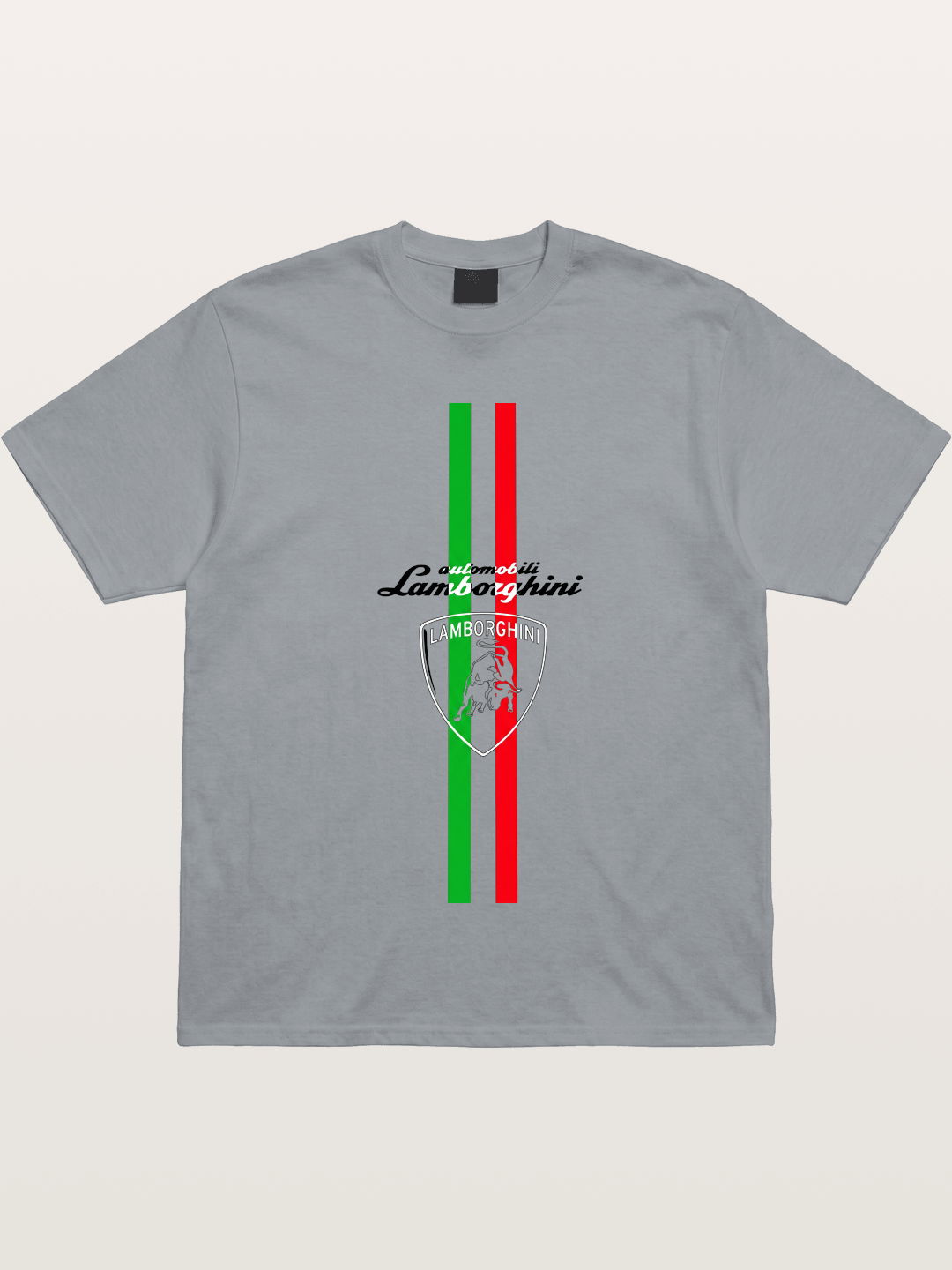 Italian Flag Lamborghini Print Gildan T-shirt