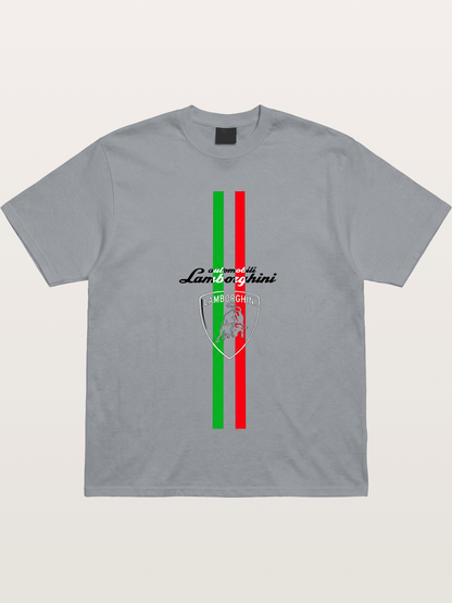 Italian Flag Lamborghini Print Gildan T-shirt