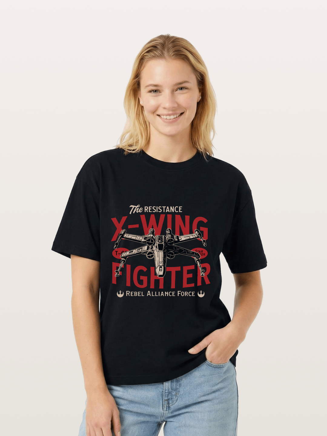Resistance X-Wing Fighter Retro Design Gildan T-shirt