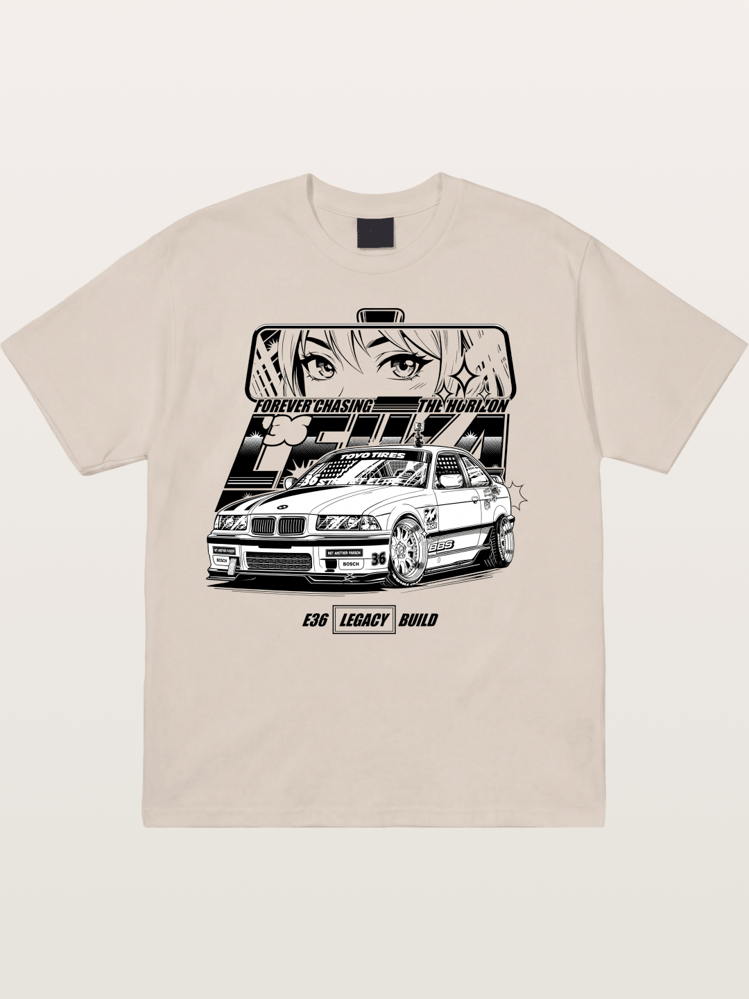 Vintage Race Car Cotton T-shirt