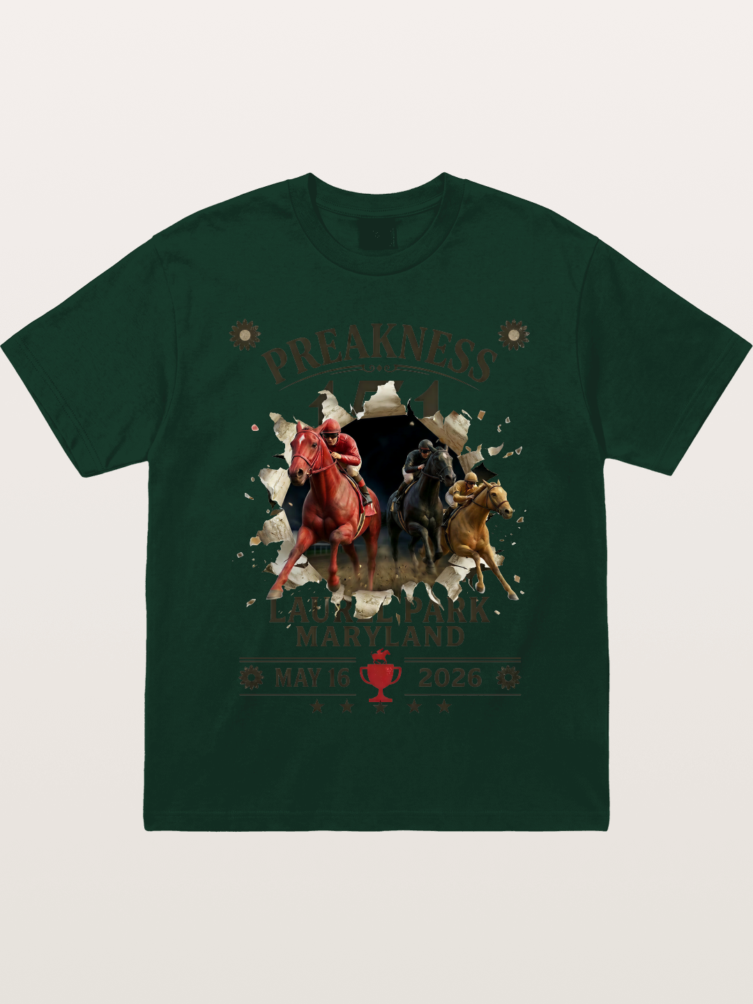 Preakness 151 Breakthrough Horse Art Gildan T-shirt