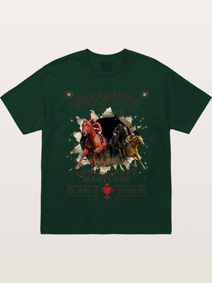 Preakness 151 Breakthrough Horse Art Gildan T-shirt