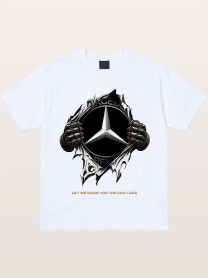 Mercedes Star Crest Tear Through Gildan T-shirt