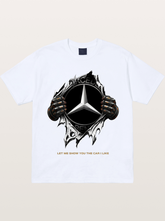 Mercedes Star Crest Tear Through Gildan T-shirt