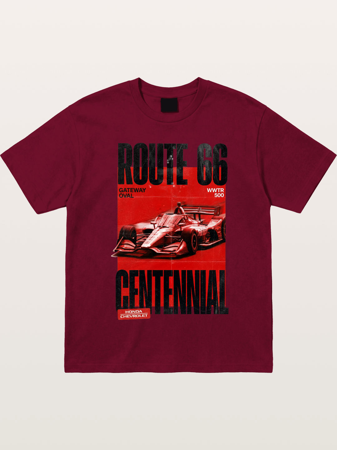 Red Tone Route66 Racing Card Gildan T-shirt