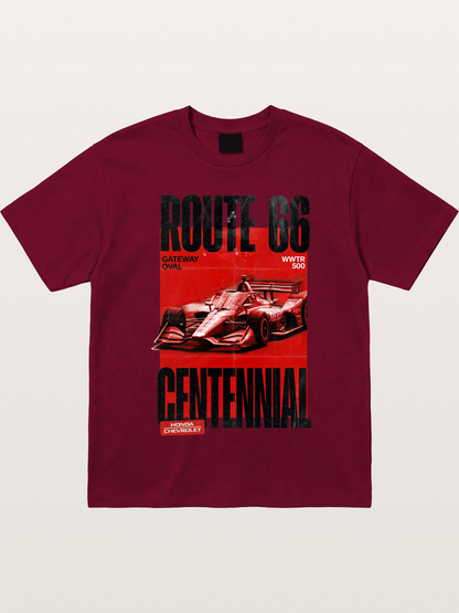Red Tone Route66 Racing Card Gildan T-shirt
