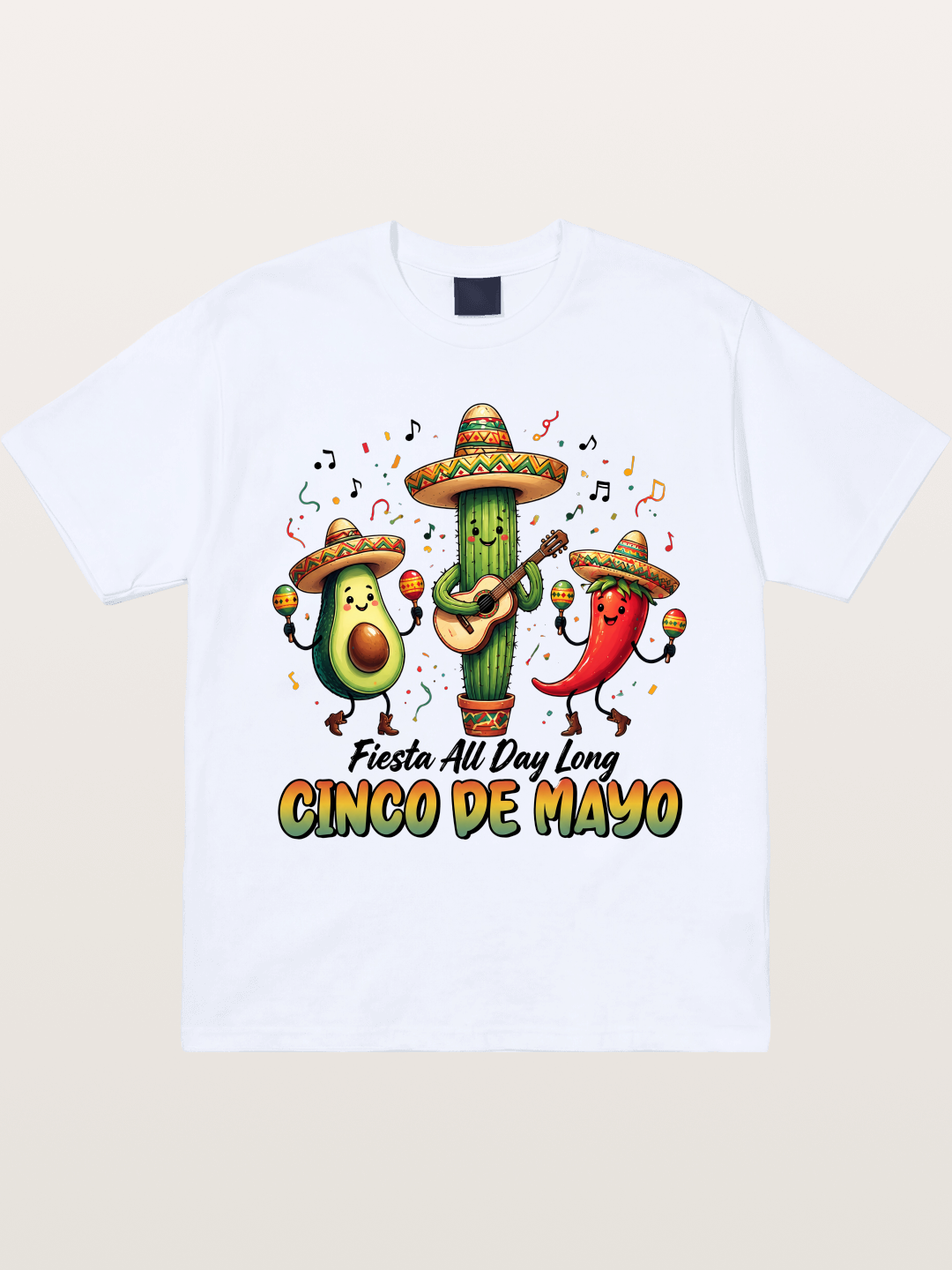 Mexican Fiesta Cartoon Characters Gildan T-shirt