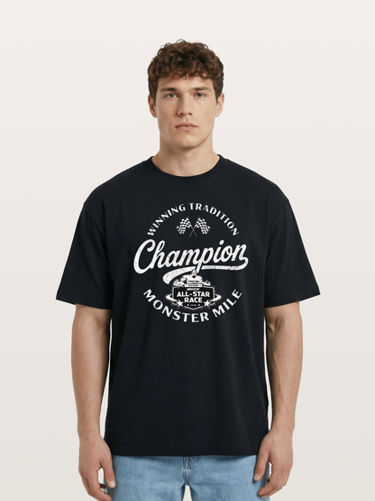 NASCAR Champion Vintage Stamp Design Cotton T-shirt