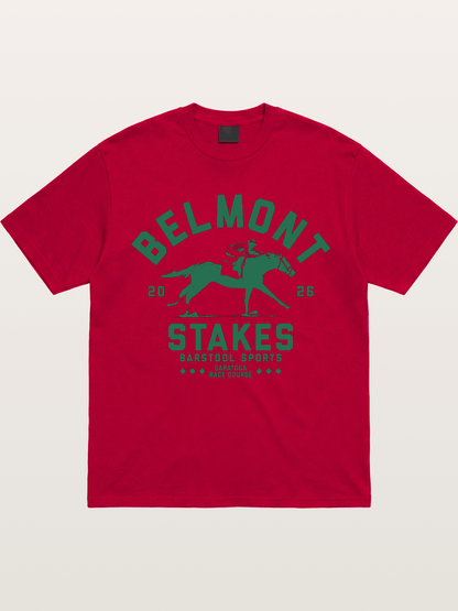 Belmont Stakes Horse Rider Silhouette Gildan T-shirt