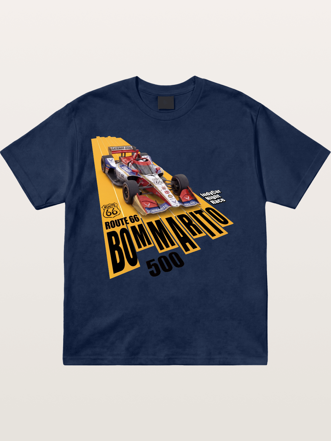 USAF Route66 Race Poster Cotton T-shirt