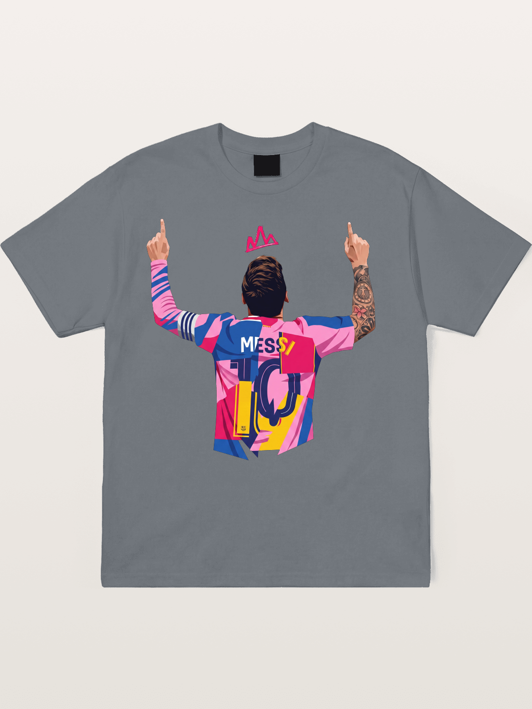 Messi No.10 Celebration Pose Cotton T-shirt