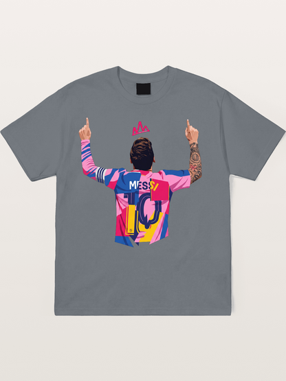 Messi No.10 Celebration Pose Cotton T-shirt