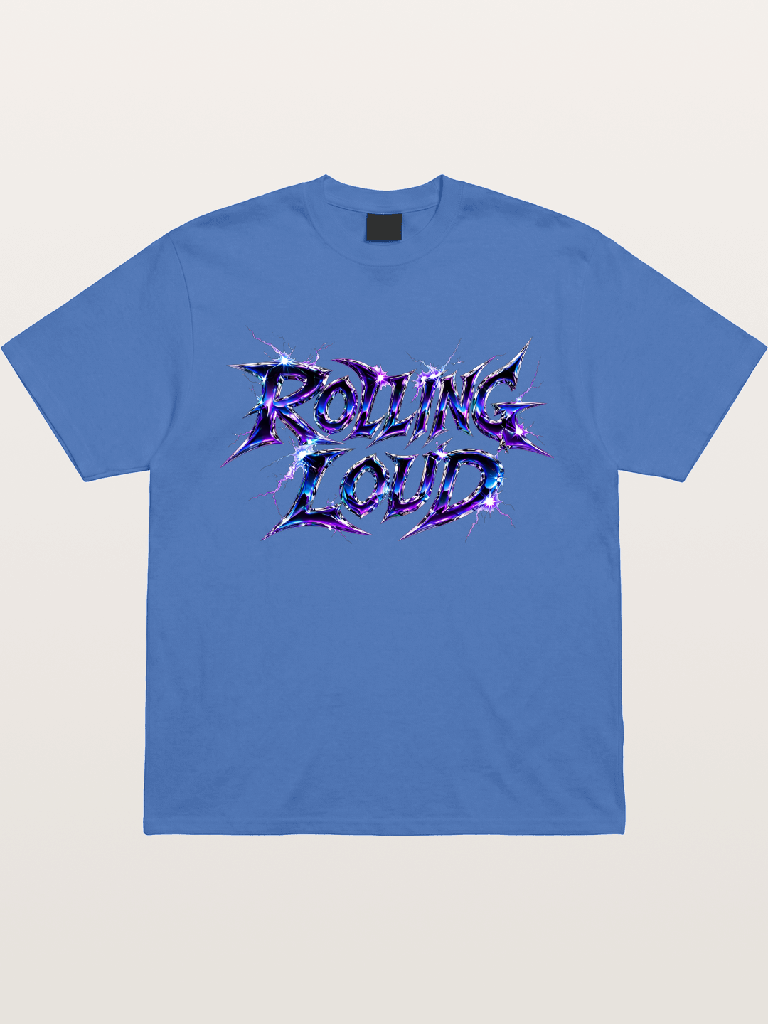 Rolling Loud Blue Lightning Font Gildan T-shirt
