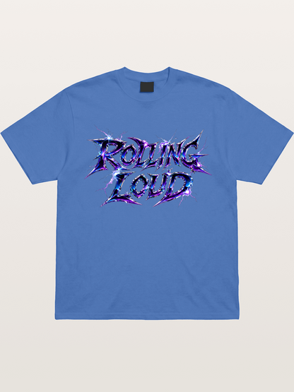 Rolling Loud Blue Lightning Font Gildan T-shirt