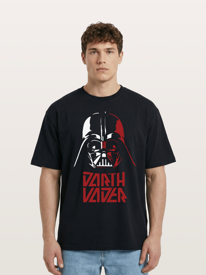 Darth Vader Red White Helmet Cotton T-shirt