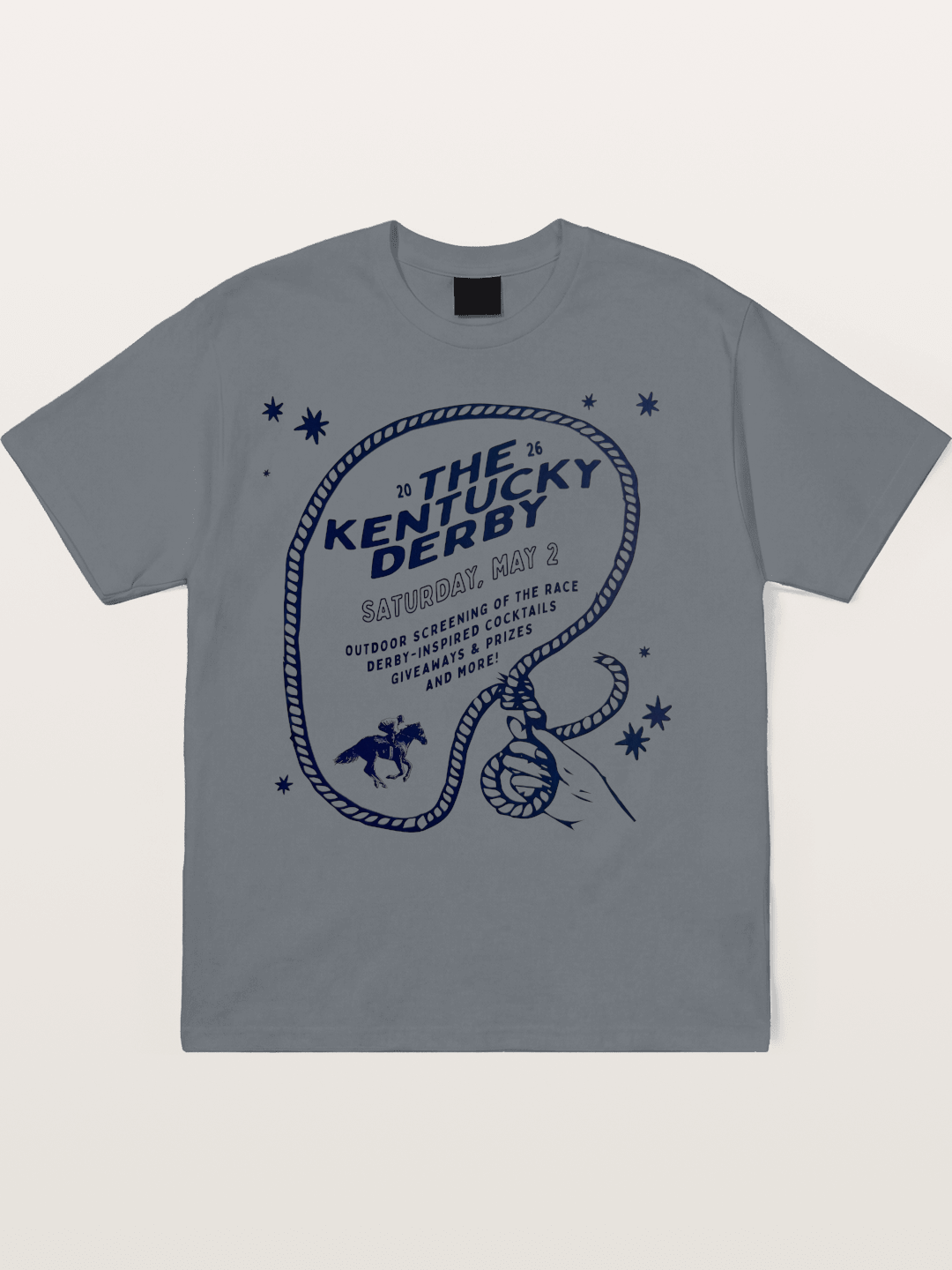 Kentucky Derby Rope Lasso Graphic Cotton T-shirt
