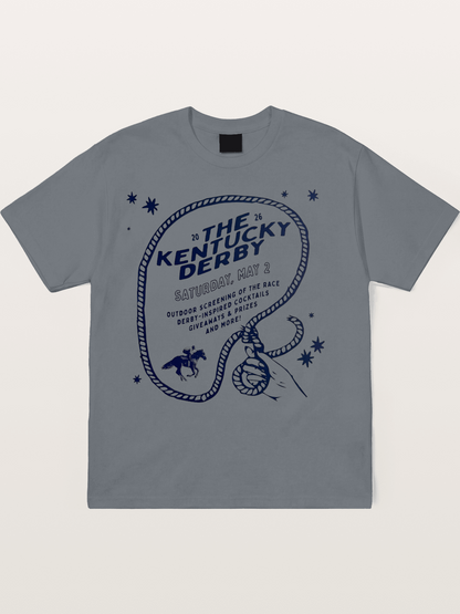 Kentucky Derby Rope Lasso Graphic Cotton T-shirt