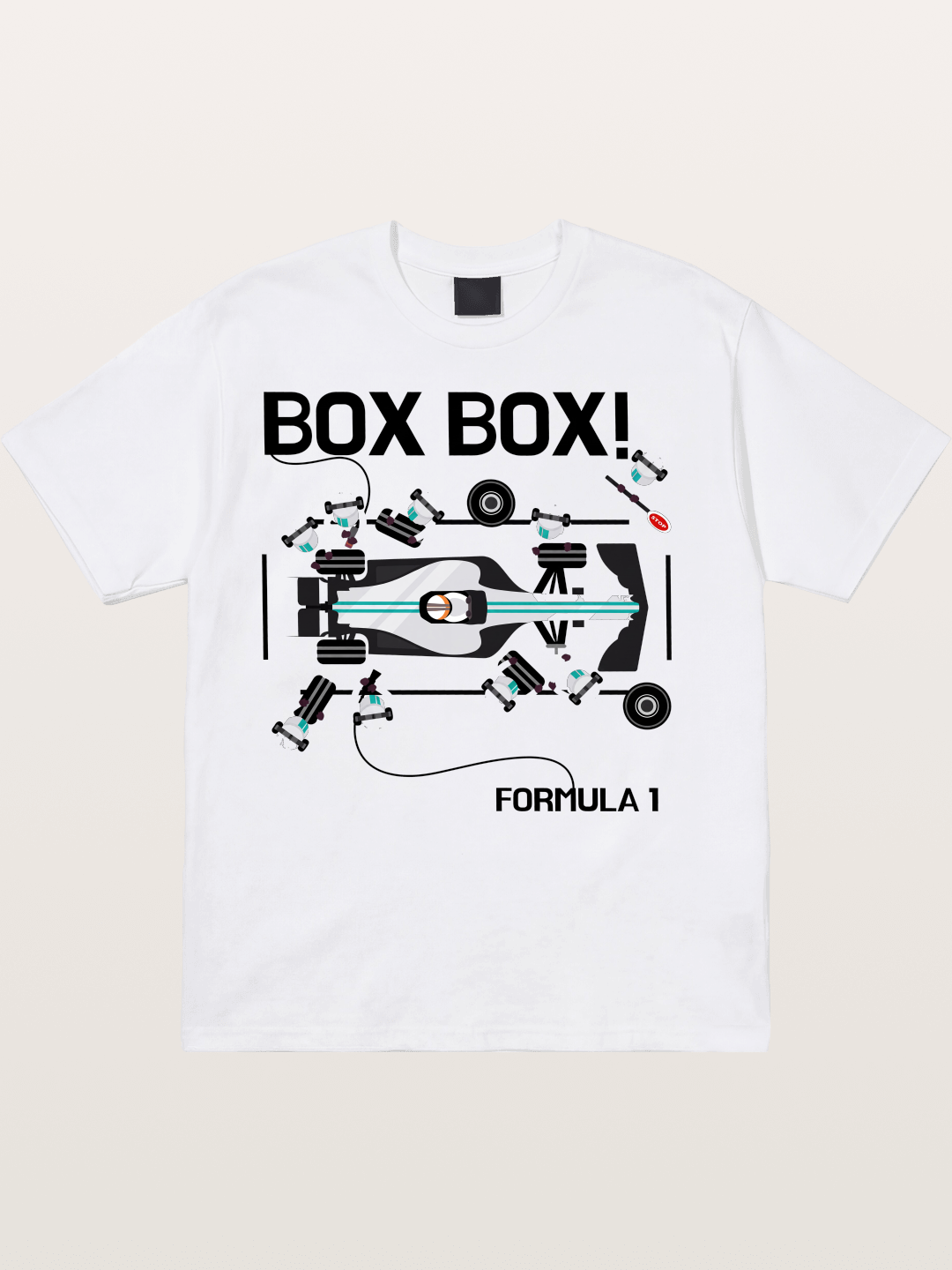 F1 Box Box Pit Stop Graphic Cotton T-shirt