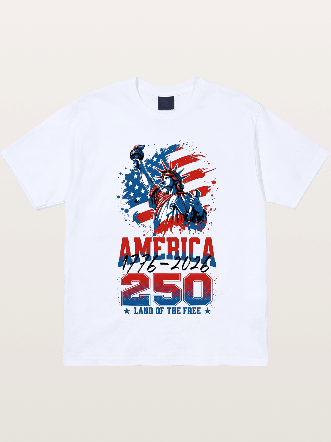 Liberty 250 Years Freedom Print Gildan T-shirt
