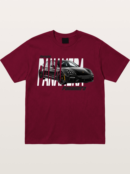 Porsche Panamera Typography Print Gildan T-shirt