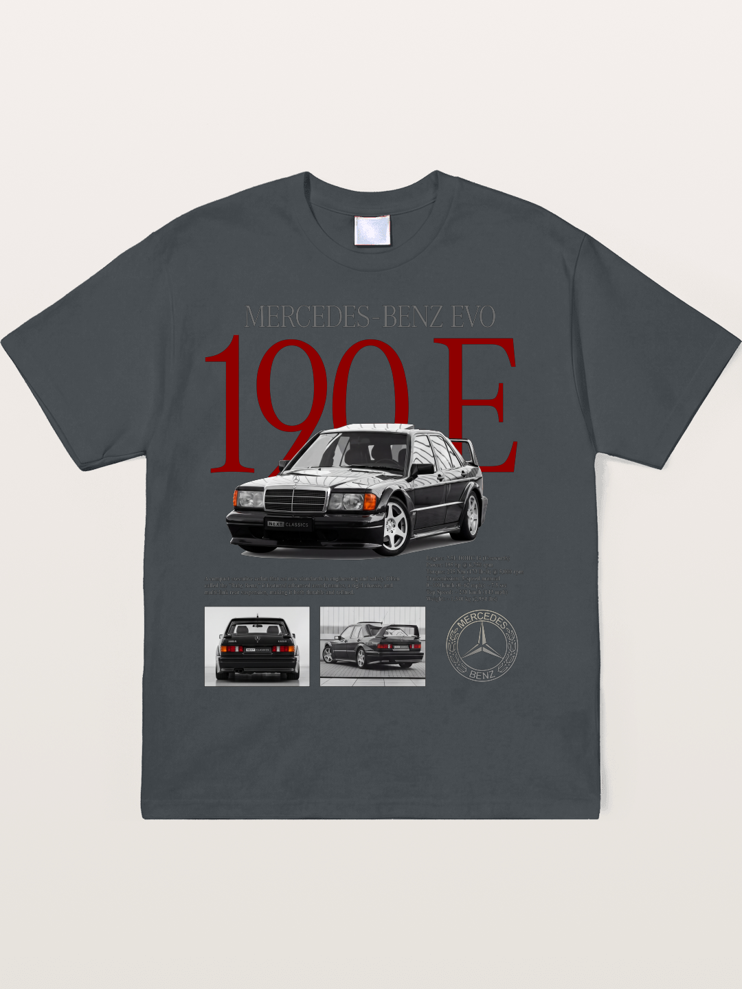 Mercedes-Benz 190E Retro Profile Soft-Stay T-shirt
