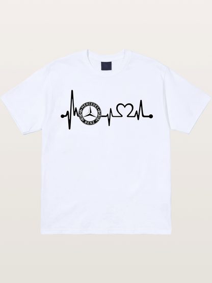 Mercedes Heartbeat Logo Art Gildan T-shirt