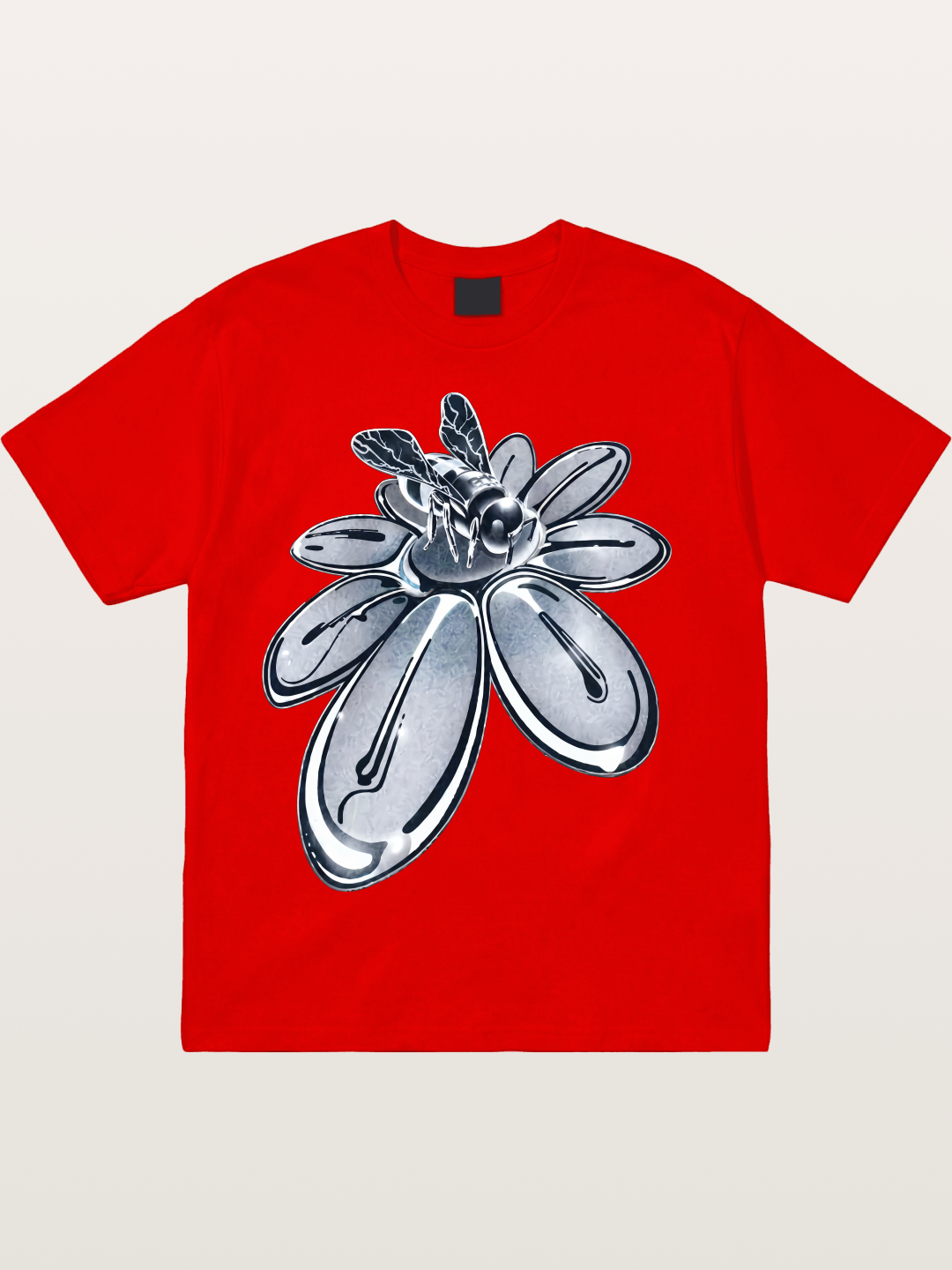 EDC Silver Chrome Daisy Art Cotton T-shirt