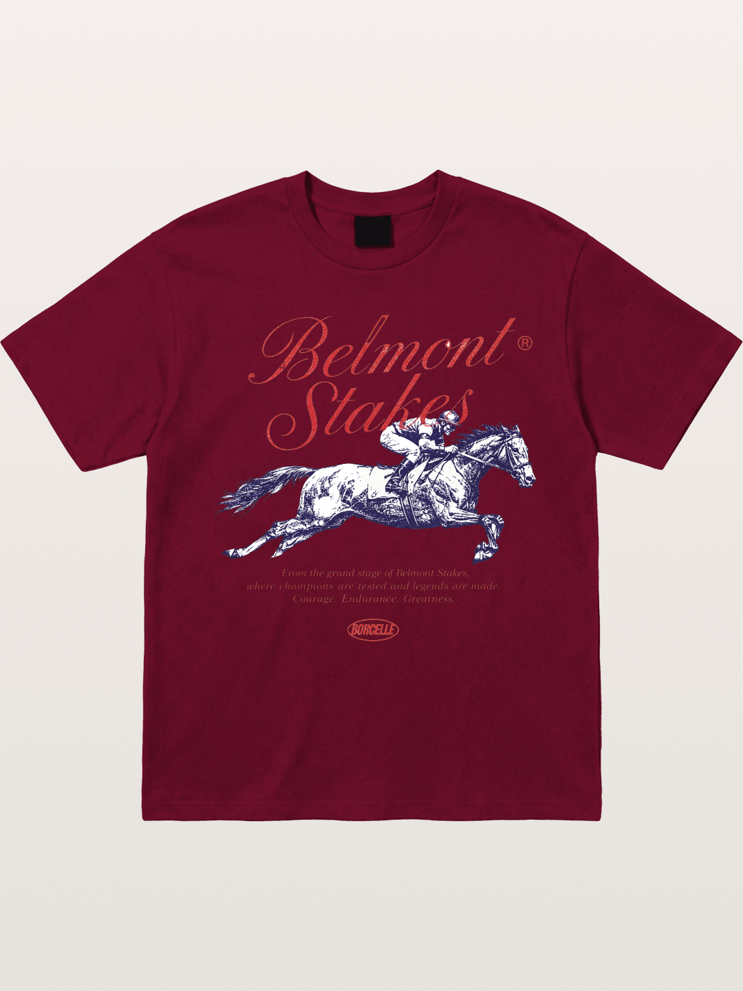 Belmont Stakes Vintage Script Print Gildan T-shirt