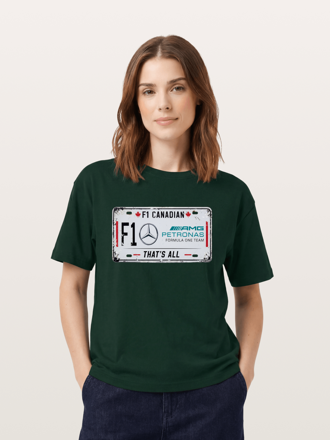 Mercedes F1 License Plate Print Gildan T-shirt