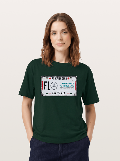Mercedes F1 License Plate Print Gildan T-shirt