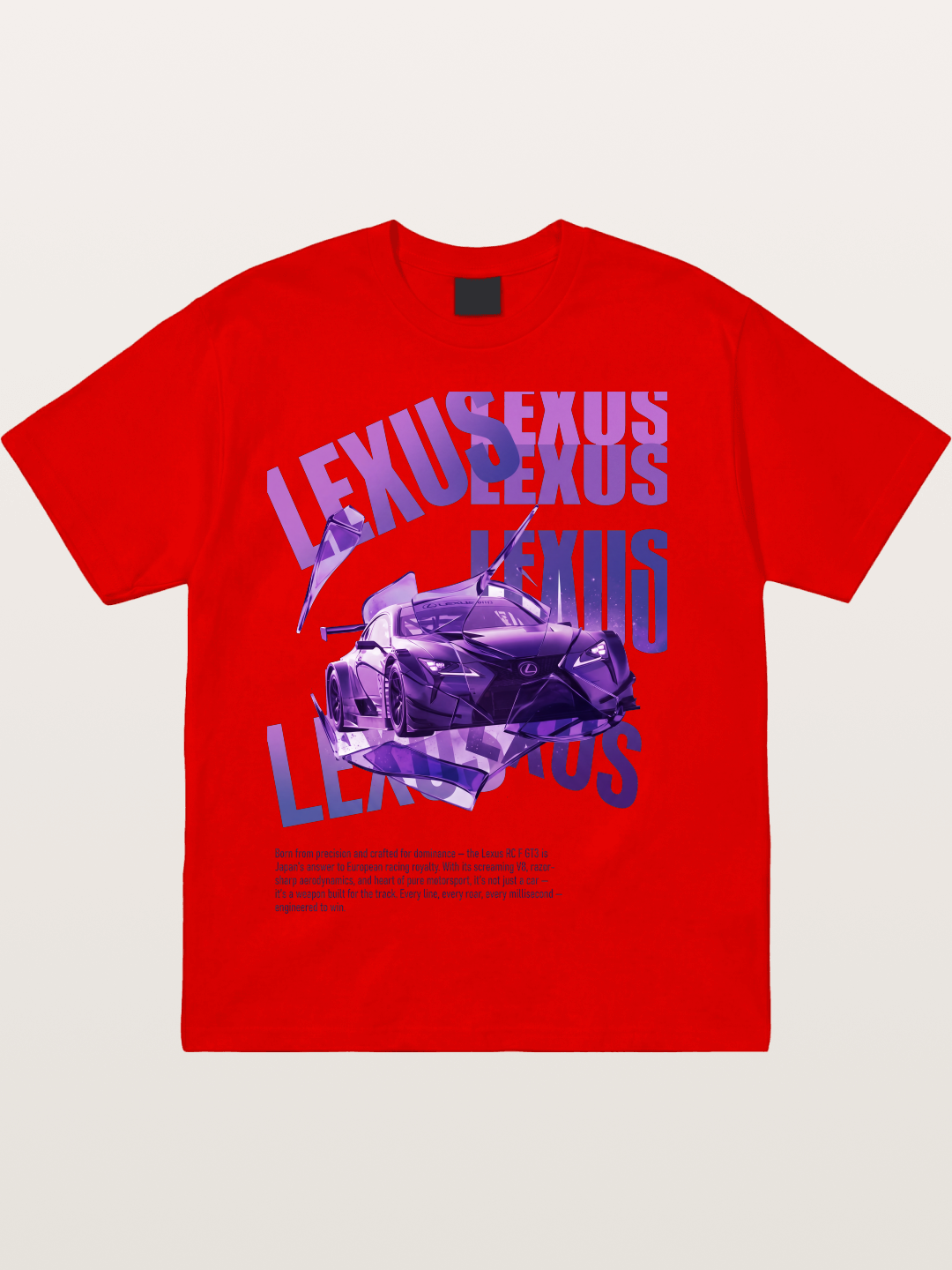 Purple RC F GT3 Shatter Art Cotton T-shirt