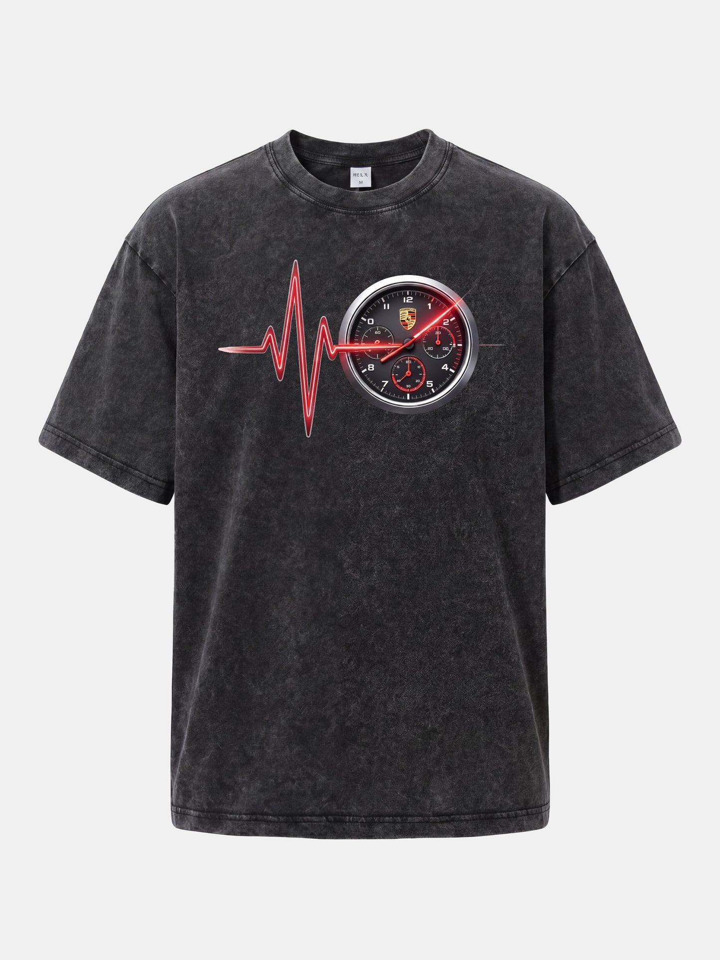 Heartbeat Line Porsche Dash Gauge Washed T-shirt