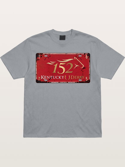 Kentucky Derby 152 License Plate Gildan T-shirt