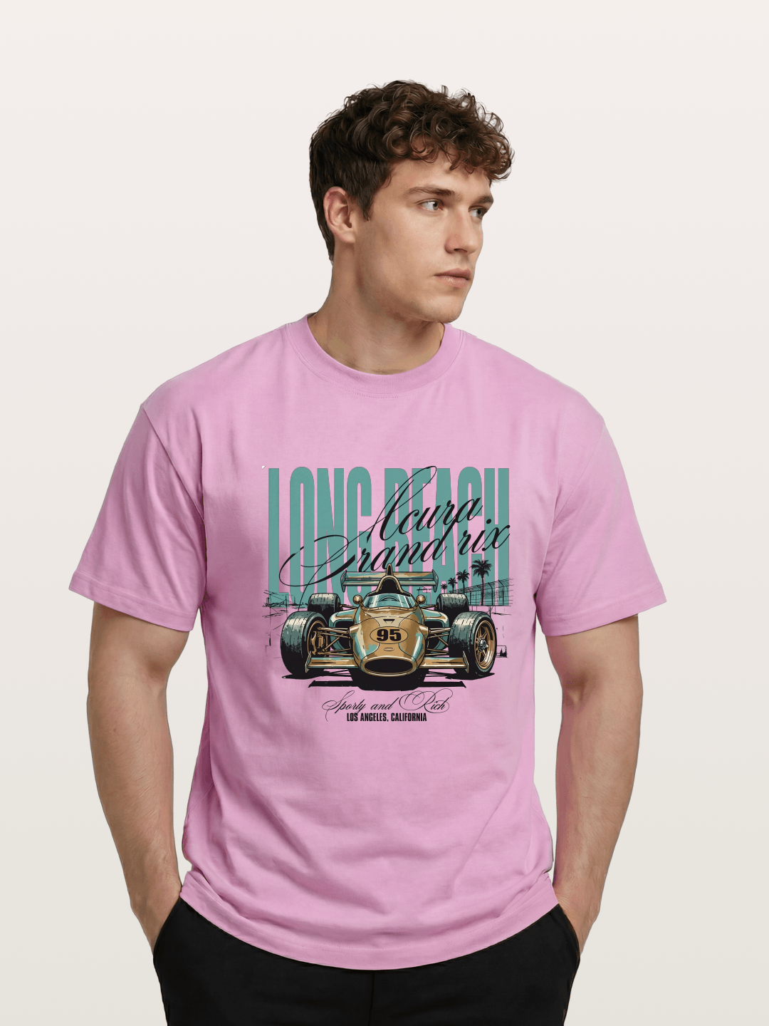 Vintage Long Beach Open Wheel Car Gildan T-shirt