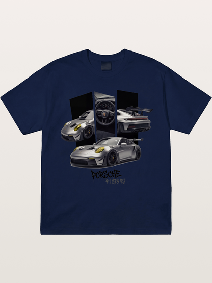 Porsche 911 GT3 RS Split View Montage Gildan T-shirt