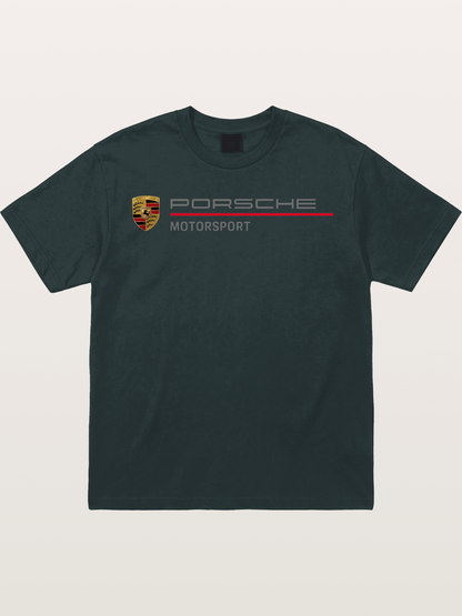 Porsche Motorsport Striped Logo Gildan T-shirt